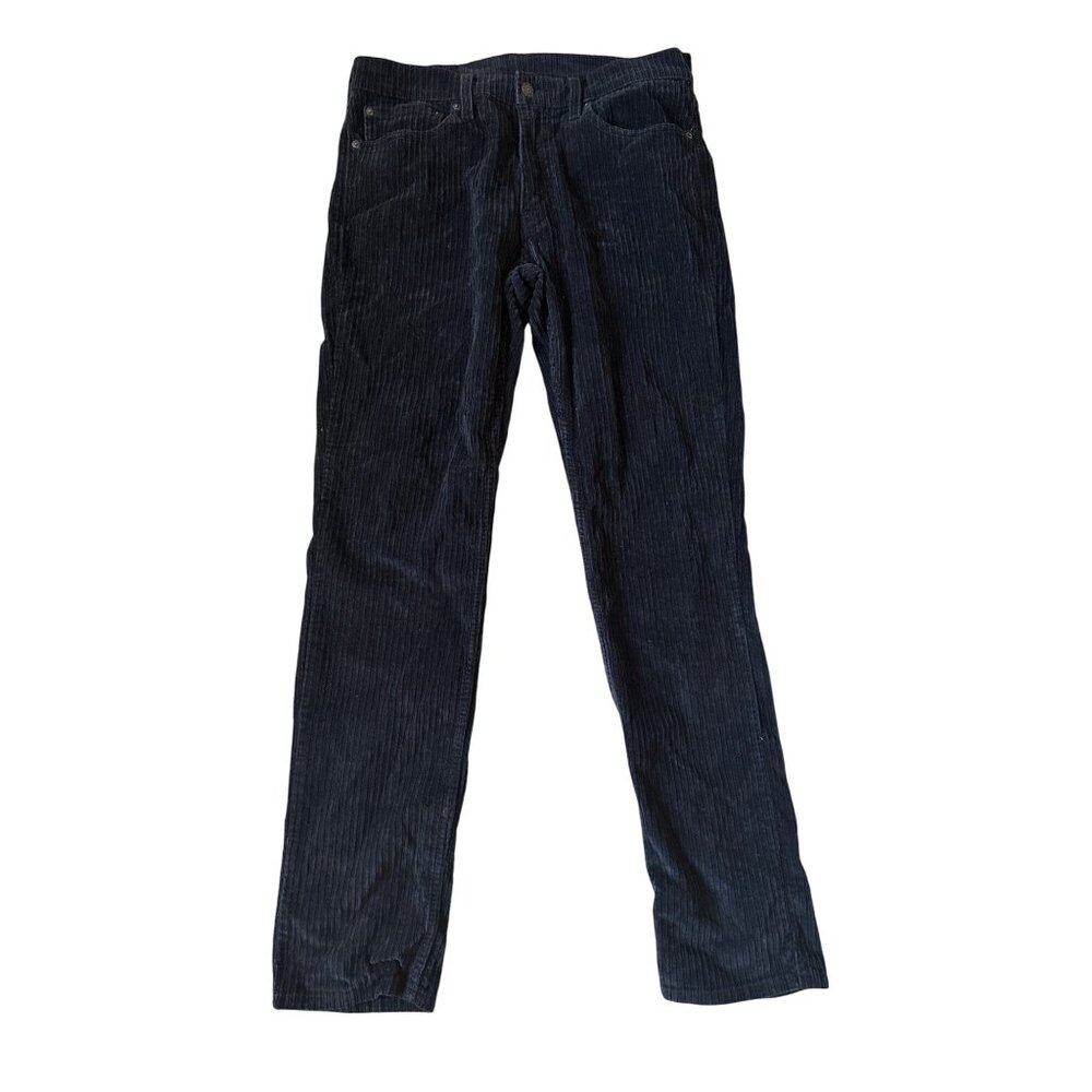 Levi's 511 Corduroy Jeans Trousers Mens W34 L34 Regular Straight Fit Black